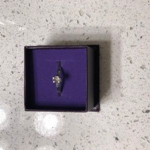 Sterling silver uncut diamond ring